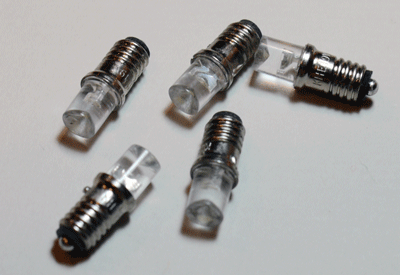 LED screw-in Bulbs, E5.5, 19V, Warm White