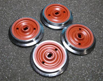 LGB screwed-on Disk Wheel set red